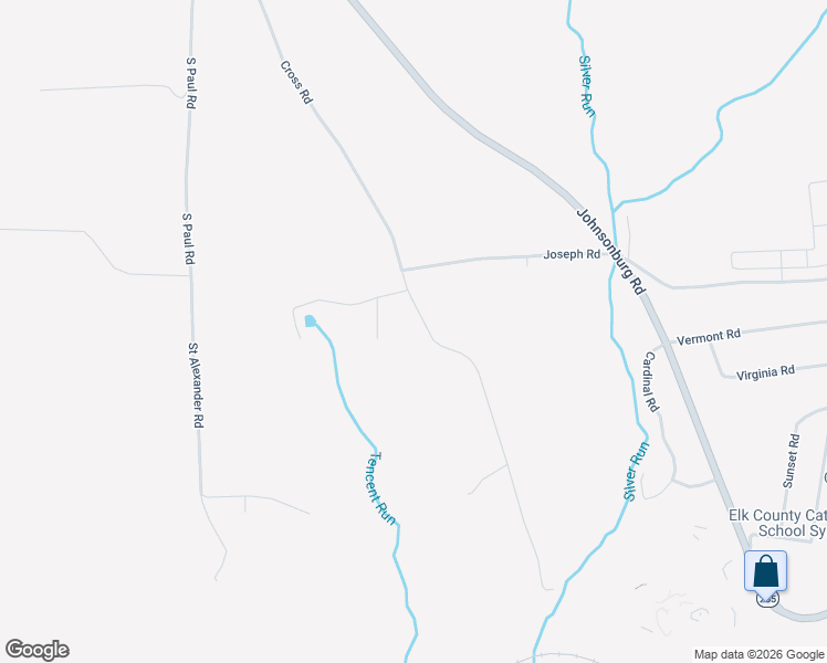 map of restaurants, bars, coffee shops, grocery stores, and more near 195 Cross Road in Saint Marys