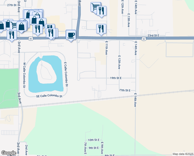 map of restaurants, bars, coffee shops, grocery stores, and more near 920 19th Street East in Columbus