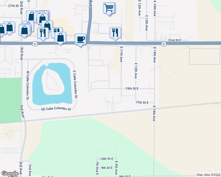 map of restaurants, bars, coffee shops, grocery stores, and more near 920 19th Street East in Columbus