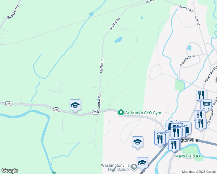 map of restaurants, bars, coffee shops, grocery stores, and more near 6 Via Marie in Washingtonville