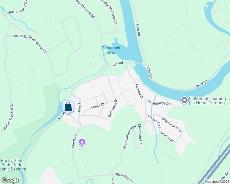 map of restaurants, bars, coffee shops, grocery stores, and more near 14 Buttonball Drive in Newtown