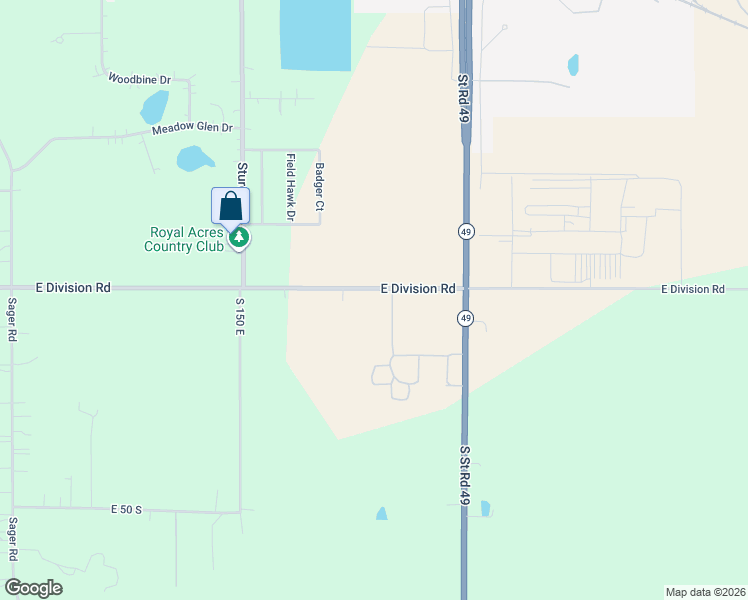 map of restaurants, bars, coffee shops, grocery stores, and more near 151-199 East Division Road in Valparaiso