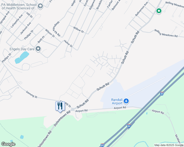 map of restaurants, bars, coffee shops, grocery stores, and more near 164 Meadow View Drive in Middletown