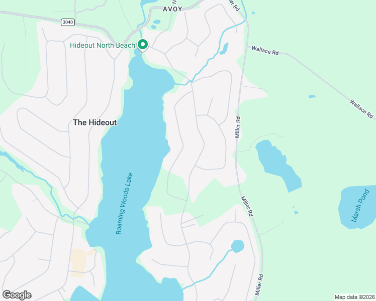 map of restaurants, bars, coffee shops, grocery stores, and more near 2014 Roamingwood Road in Lake Ariel