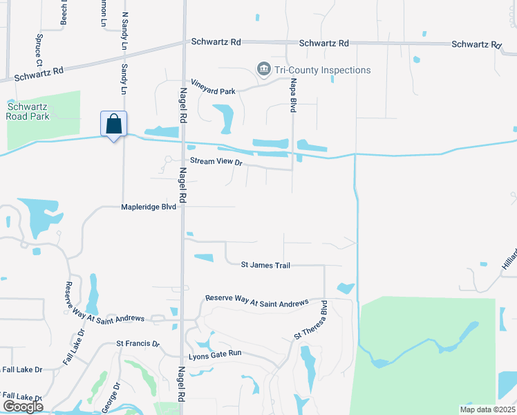 map of restaurants, bars, coffee shops, grocery stores, and more near 33401 Tullis Drive in Avon