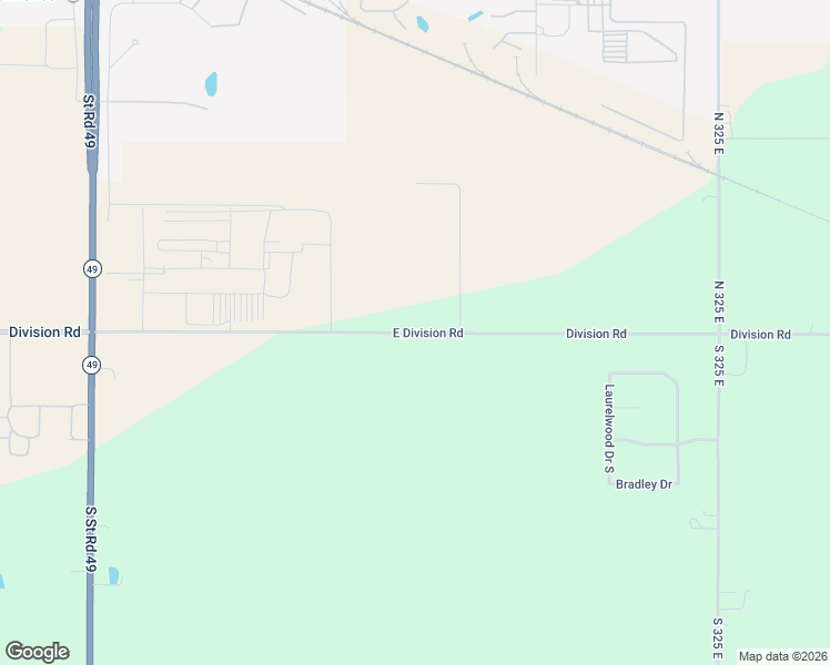 map of restaurants, bars, coffee shops, grocery stores, and more near 264 East Division Road in Valparaiso