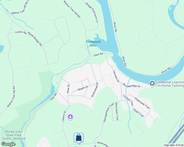 map of restaurants, bars, coffee shops, grocery stores, and more near 14 Buttonball Drive in Newtown