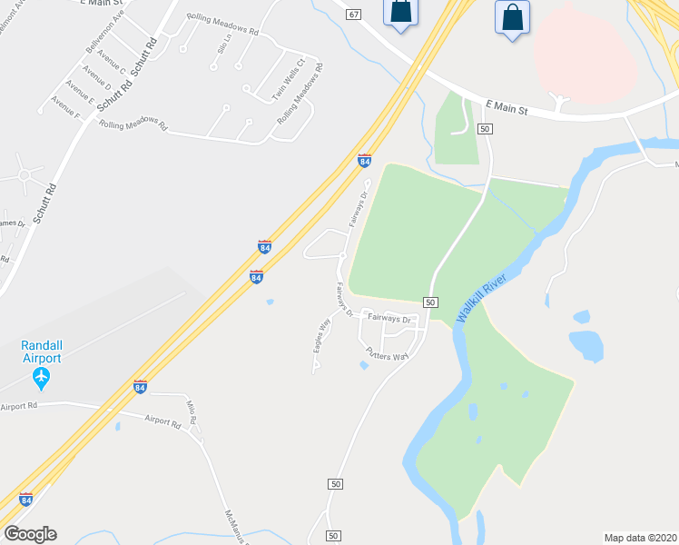 map of restaurants, bars, coffee shops, grocery stores, and more near 52 Fairways Drive in Middletown