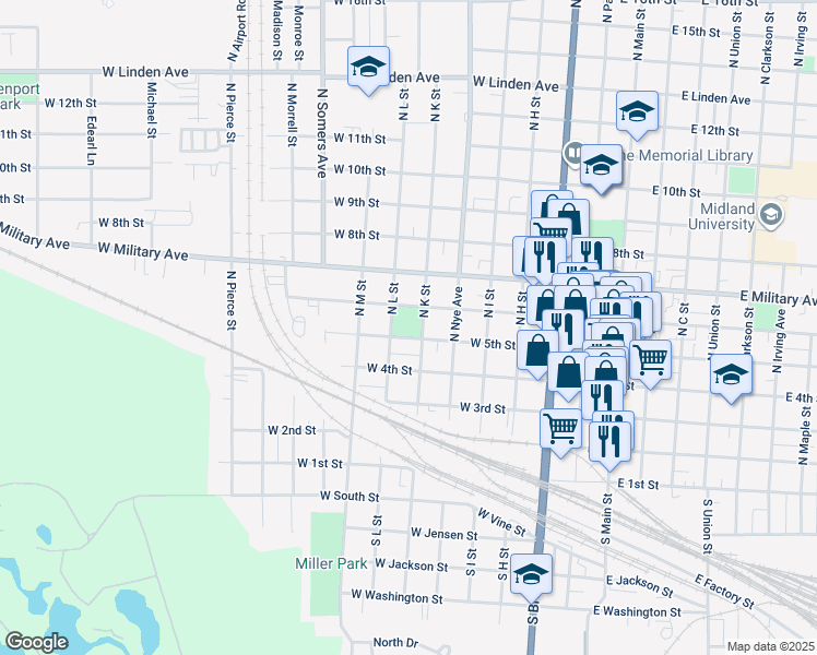 map of restaurants, bars, coffee shops, grocery stores, and more near 640 West 5th Street in Fremont