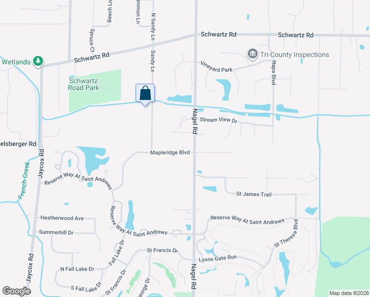 map of restaurants, bars, coffee shops, grocery stores, and more near 3682 Nagel Road in Avon