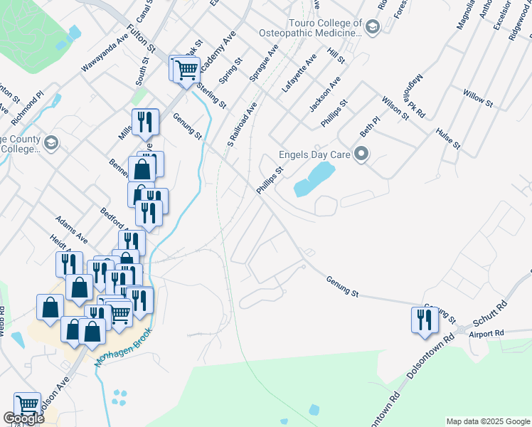 map of restaurants, bars, coffee shops, grocery stores, and more near 47 Ruth Court in Middletown