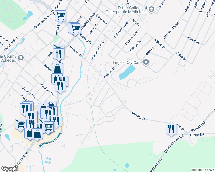 map of restaurants, bars, coffee shops, grocery stores, and more near 5 Ruth Court in Middletown