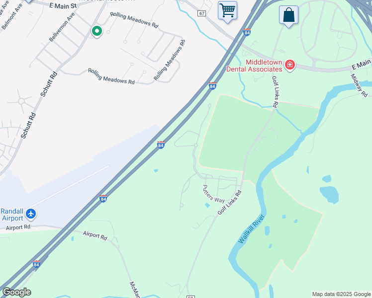 map of restaurants, bars, coffee shops, grocery stores, and more near 42 High Ridge Lane in Middletown