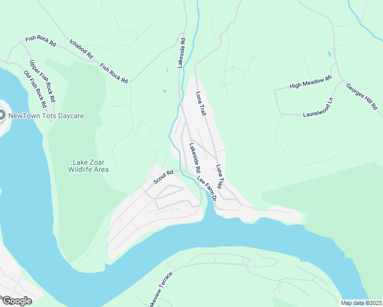 map of restaurants, bars, coffee shops, grocery stores, and more near 1062 Lakeside Road in Southbury