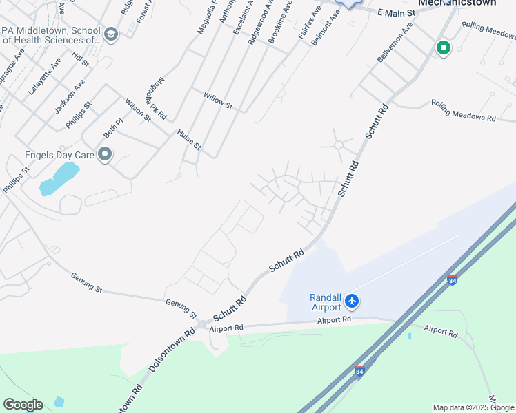 map of restaurants, bars, coffee shops, grocery stores, and more near 164 Meadow View Drive in Middletown