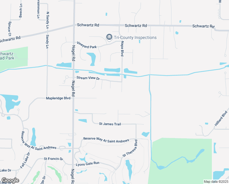 map of restaurants, bars, coffee shops, grocery stores, and more near 33401 Tullis Drive in Avon