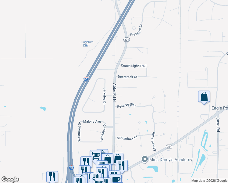 map of restaurants, bars, coffee shops, grocery stores, and more near 4200 North Abbe Road in Sheffield Lake