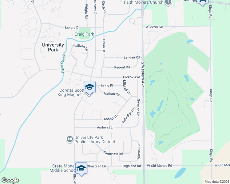map of restaurants, bars, coffee shops, grocery stores, and more near 518 Nathan Road in University Park