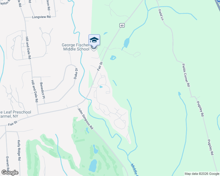 map of restaurants, bars, coffee shops, grocery stores, and more near 6301 Chestnut Drive in Brewster