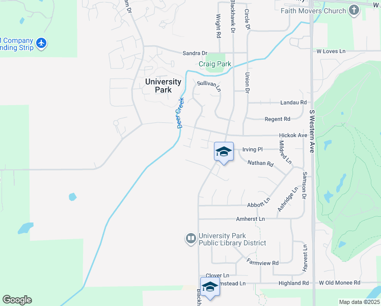 map of restaurants, bars, coffee shops, grocery stores, and more near 1023 Sierra Court in University Park