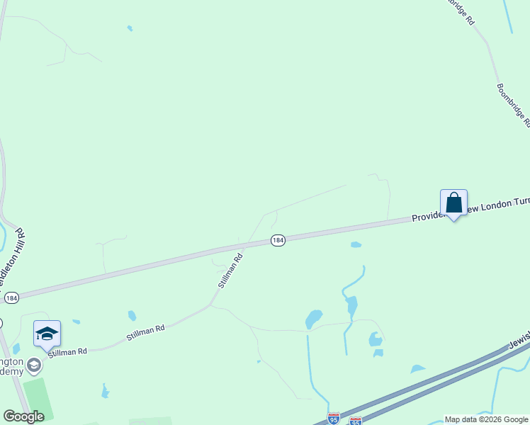map of restaurants, bars, coffee shops, grocery stores, and more near 110 Stillman Road in North Stonington