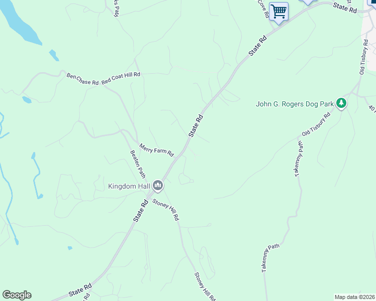 map of restaurants, bars, coffee shops, grocery stores, and more near 2 State Road in West Tisbury