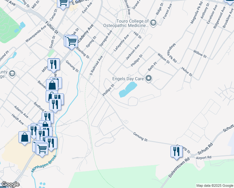 map of restaurants, bars, coffee shops, grocery stores, and more near 3 Wood Lake Drive in Middletown