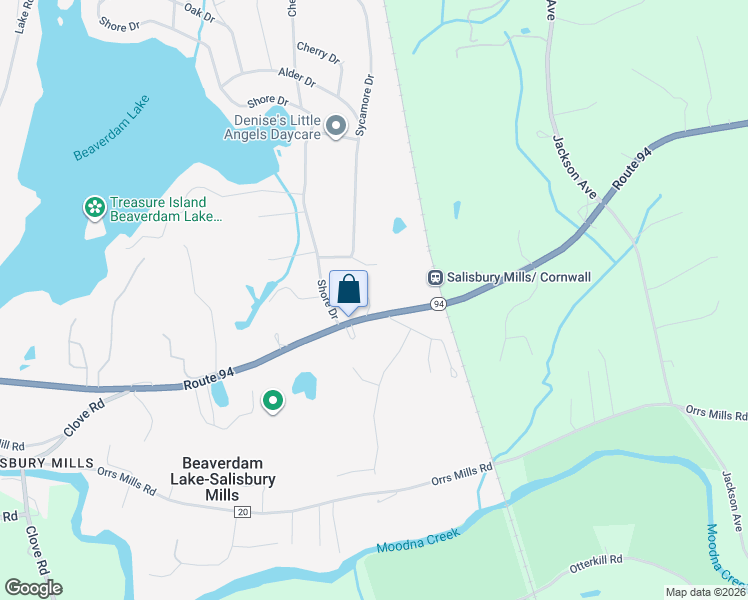 map of restaurants, bars, coffee shops, grocery stores, and more near 1620 New York 94 in New Windsor