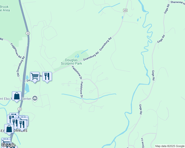 map of restaurants, bars, coffee shops, grocery stores, and more near 701 Essex Court in Brewster