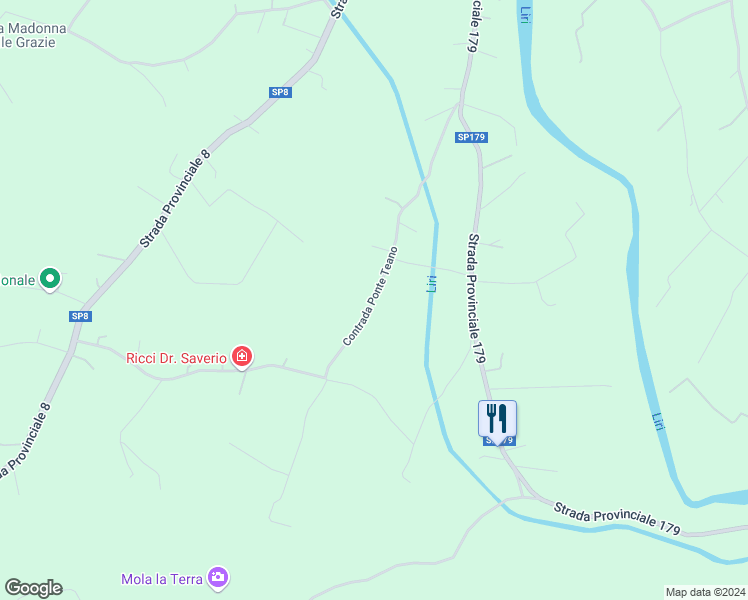 map of restaurants, bars, coffee shops, grocery stores, and more near in Province of Frosinone