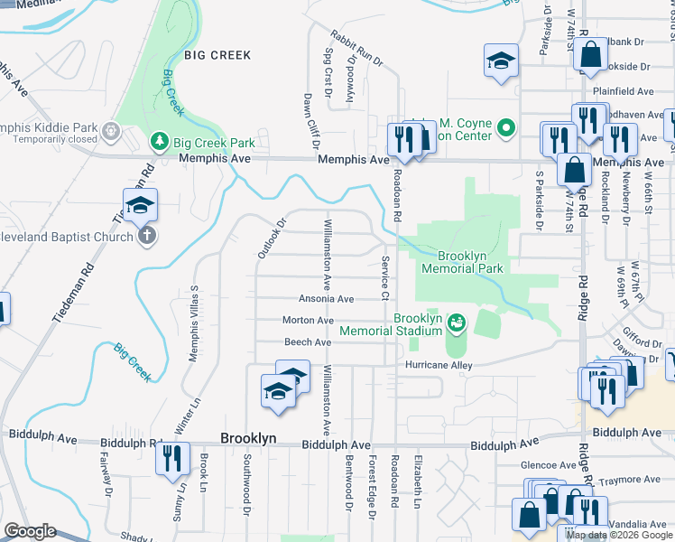 map of restaurants, bars, coffee shops, grocery stores, and more near 8906 Orchard Ave in Brooklyn