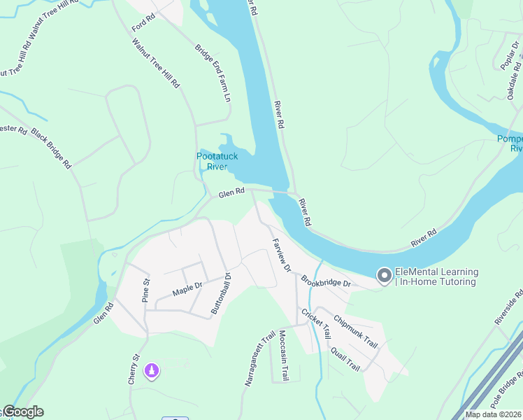 map of restaurants, bars, coffee shops, grocery stores, and more near 11 Pootatuck Park Road in Newtown
