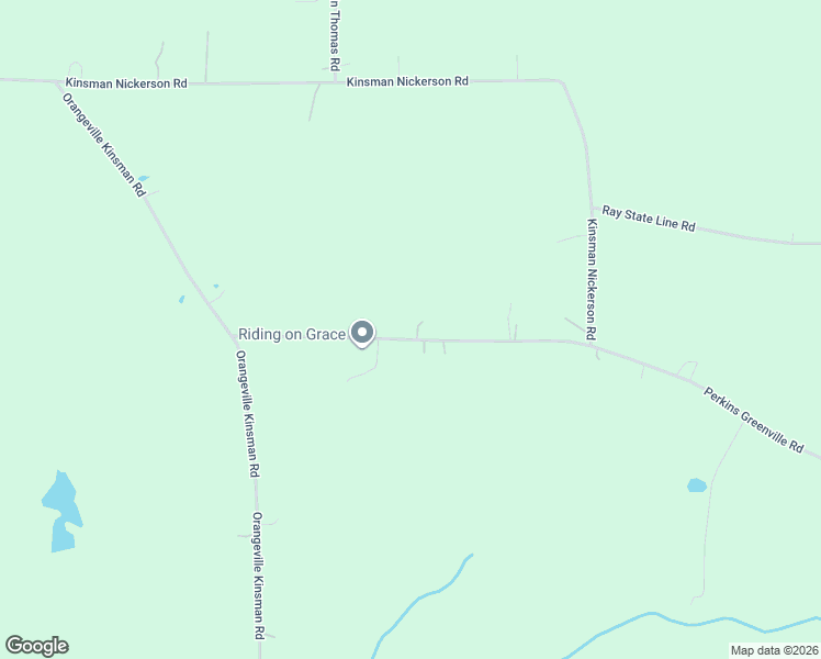 map of restaurants, bars, coffee shops, grocery stores, and more near 7261 Perkins Greenville Road in Kinsman