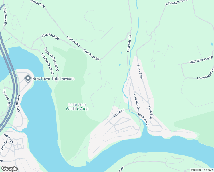 map of restaurants, bars, coffee shops, grocery stores, and more near 111 Lake Ridge Road in Southbury