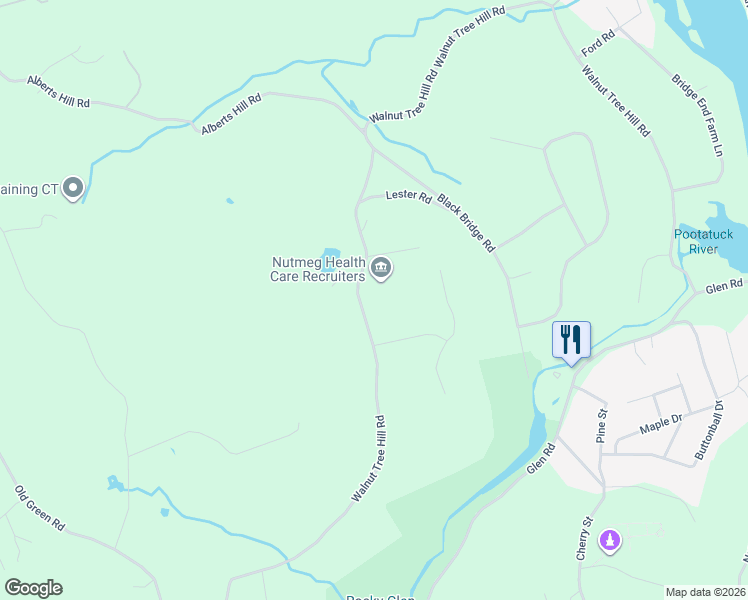 map of restaurants, bars, coffee shops, grocery stores, and more near 103 Walnut Tree Hill Road in Newtown