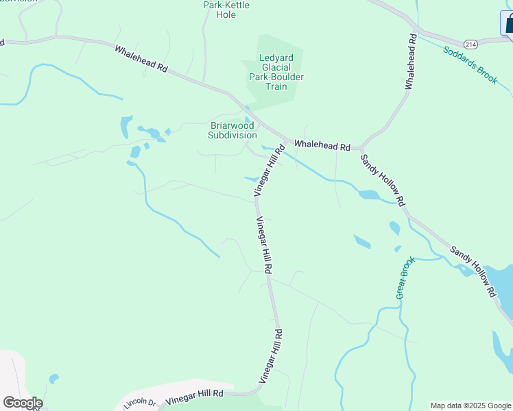 map of restaurants, bars, coffee shops, grocery stores, and more near 24 Vinegar Hill Road in Ledyard