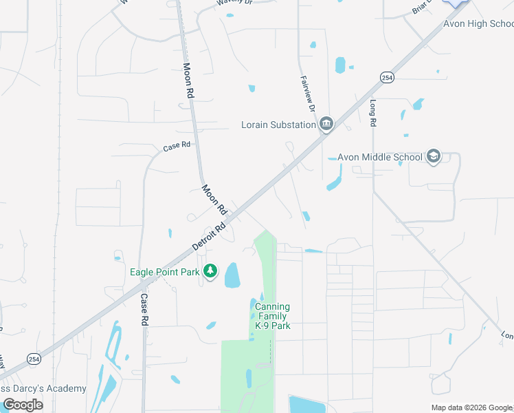 map of restaurants, bars, coffee shops, grocery stores, and more near 38841 Ohio 254 in Avon