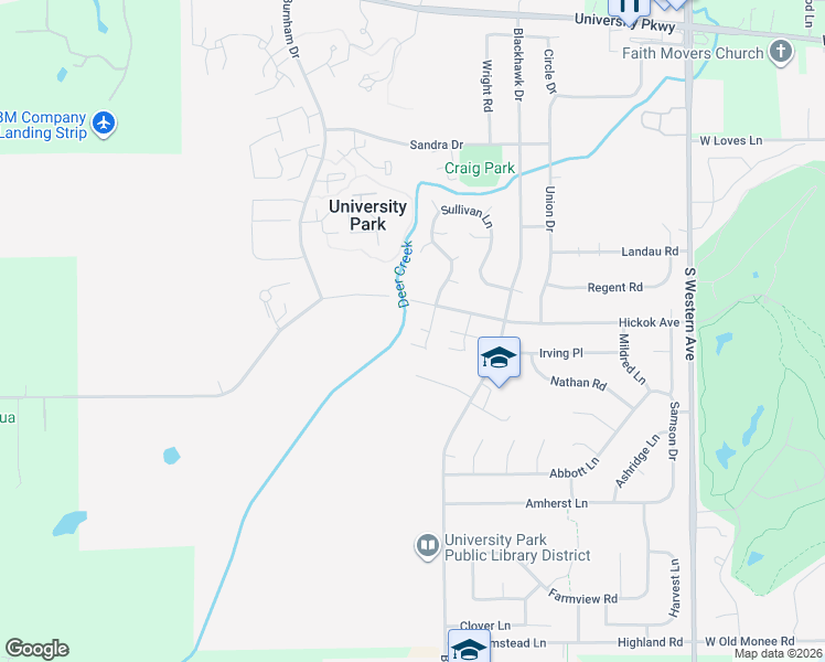 map of restaurants, bars, coffee shops, grocery stores, and more near 1023 Sierra Court in University Park