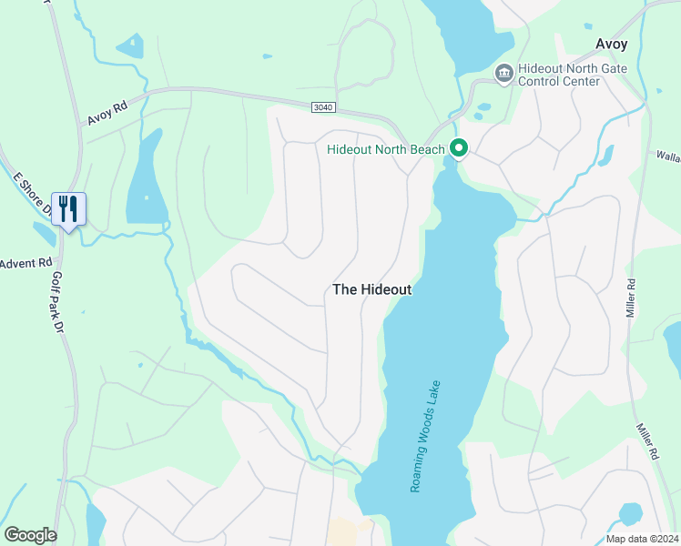 map of restaurants, bars, coffee shops, grocery stores, and more near Woodhill Lane in Lake Ariel