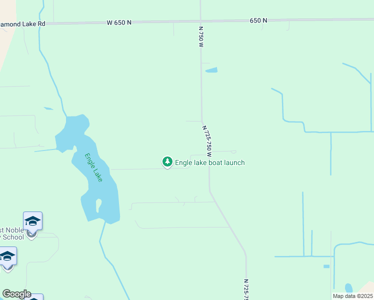 map of restaurants, bars, coffee shops, grocery stores, and more near 1891 North 750 West in Ligonier