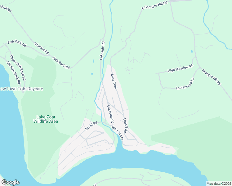 map of restaurants, bars, coffee shops, grocery stores, and more near 144 Luna Trail in Southbury