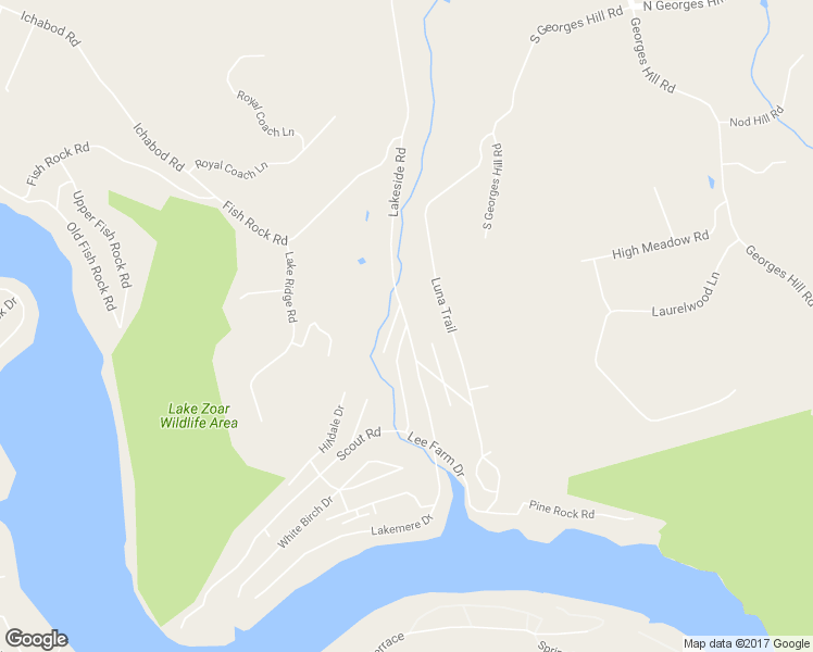 map of restaurants, bars, coffee shops, grocery stores, and more near 2 Lee Farm Drive in Southbury