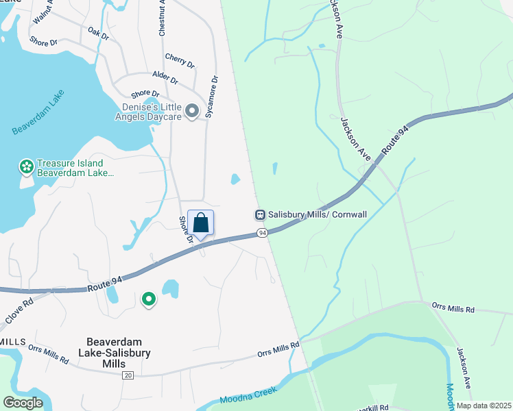 map of restaurants, bars, coffee shops, grocery stores, and more near 1610 Highway 94 in New Windsor