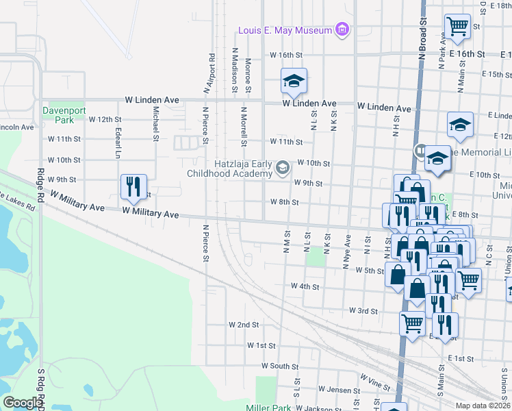 map of restaurants, bars, coffee shops, grocery stores, and more near 948 West 8th Street in Fremont