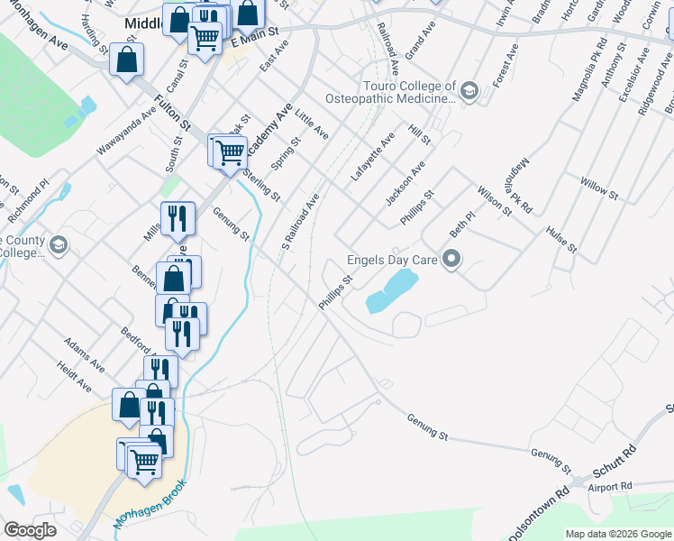 map of restaurants, bars, coffee shops, grocery stores, and more near 23 Brittany Drive in Middletown