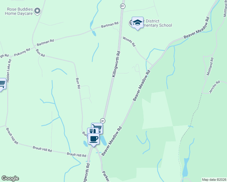 map of restaurants, bars, coffee shops, grocery stores, and more near 882 Killingworth Road in Haddam