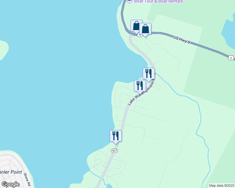 map of restaurants, bars, coffee shops, grocery stores, and more near 417 Sunset Forest Drive in Hawley