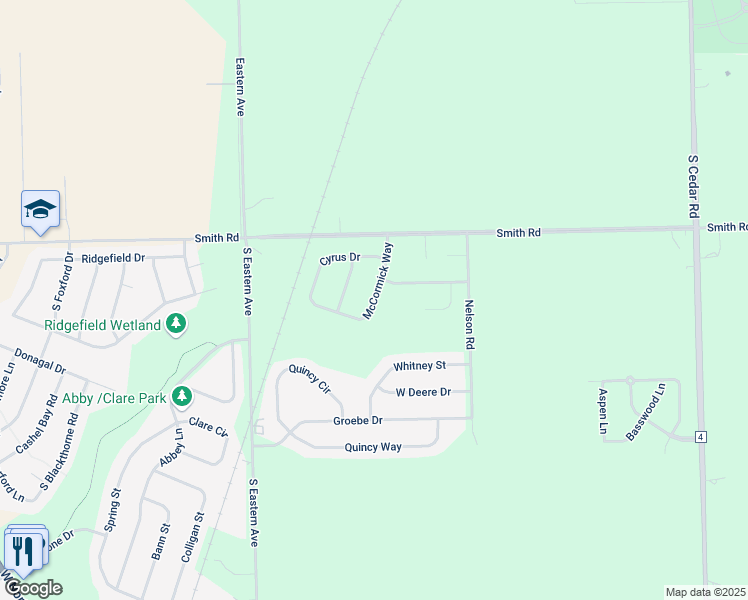 map of restaurants, bars, coffee shops, grocery stores, and more near 14931 Carver Crossing in Manhattan