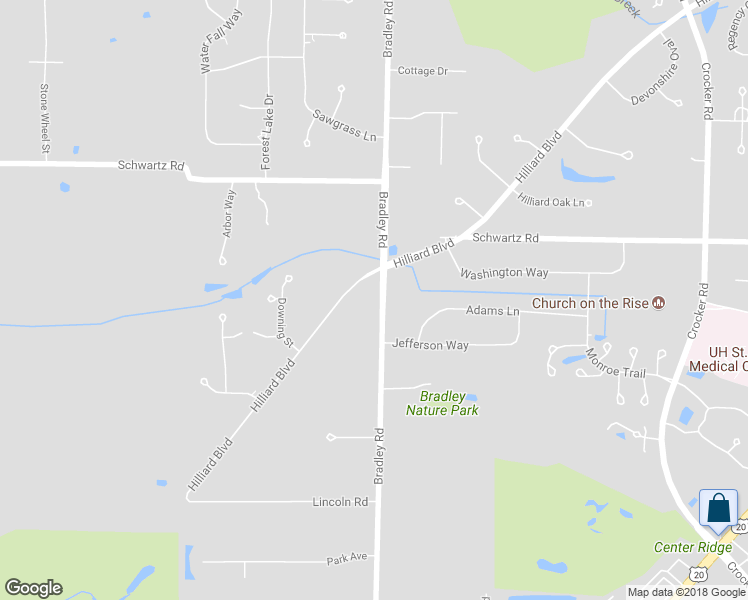 map of restaurants, bars, coffee shops, grocery stores, and more near 3524 Bradley Road in Westlake