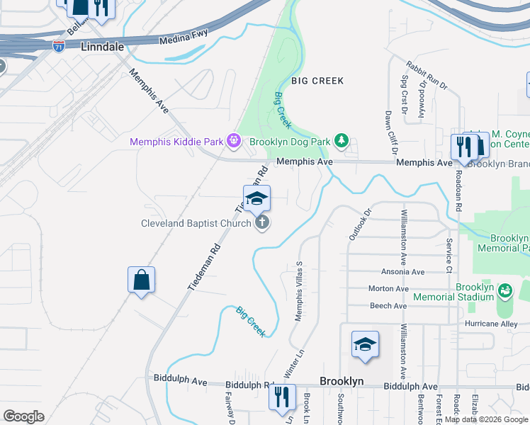 map of restaurants, bars, coffee shops, grocery stores, and more near 4391 Tiedeman Rd in Brooklyn